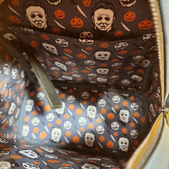 Loungefly Halloween Michael Myers Mask Cosplay Glow in the Dark Mini Backpack main image 5